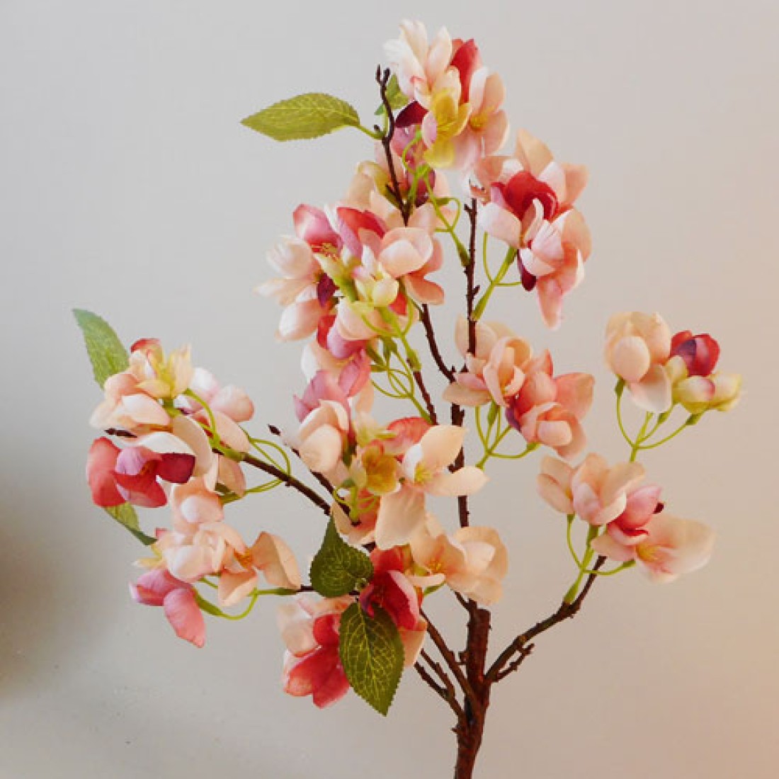 Artificial Cherry Blossom Branch Pink and Peach 77cm Artificial Flowers